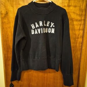 Harley-Davidson Women's Black Cowl Neck Sweater